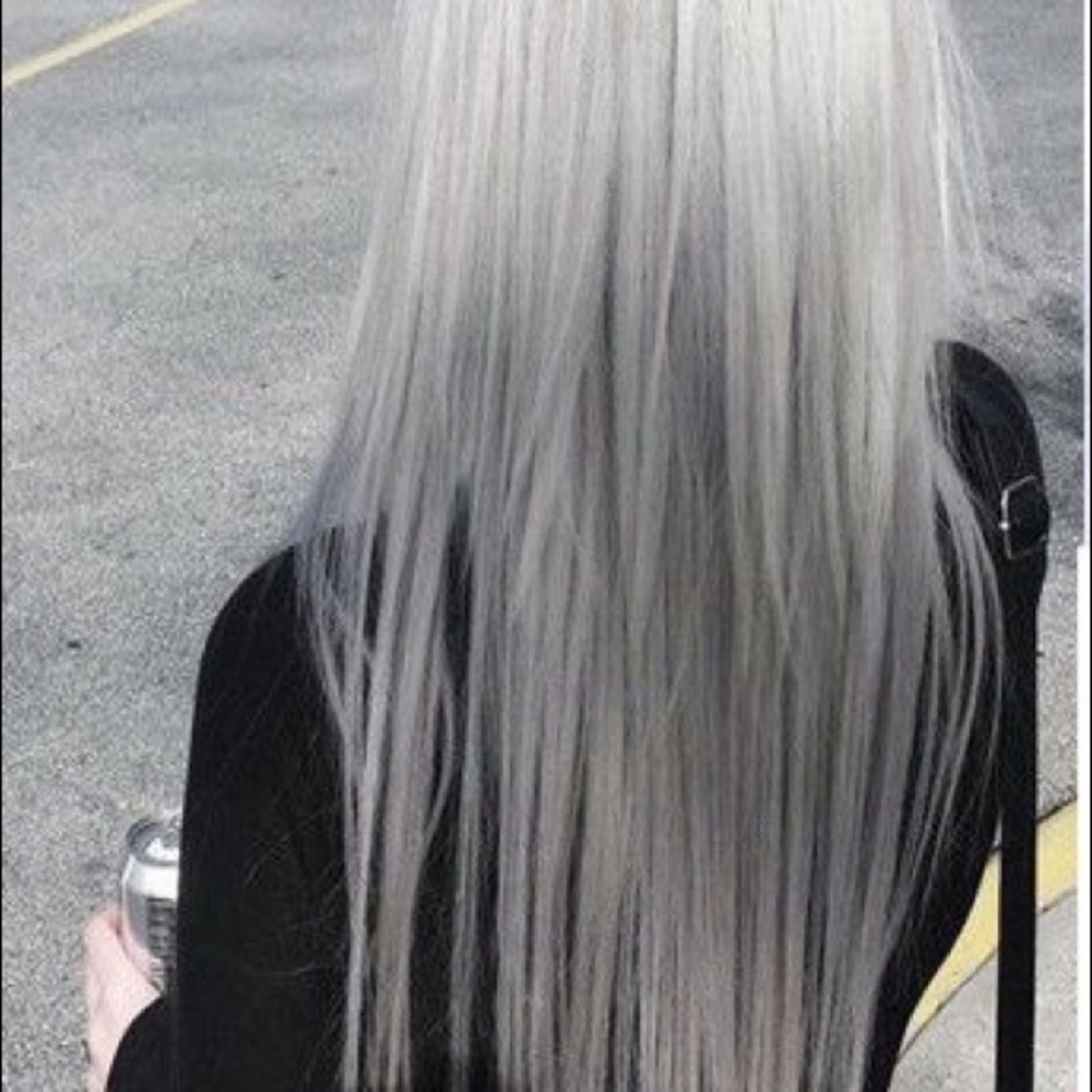 Invisible wire hair extensions.